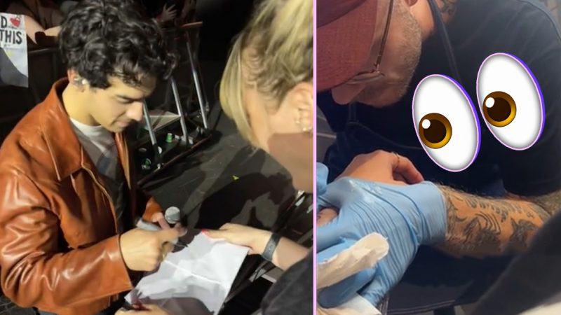 Joe Jonas hand-wrote a tattoo for one lucky Kiwi concertgoer and she actually got it inked
